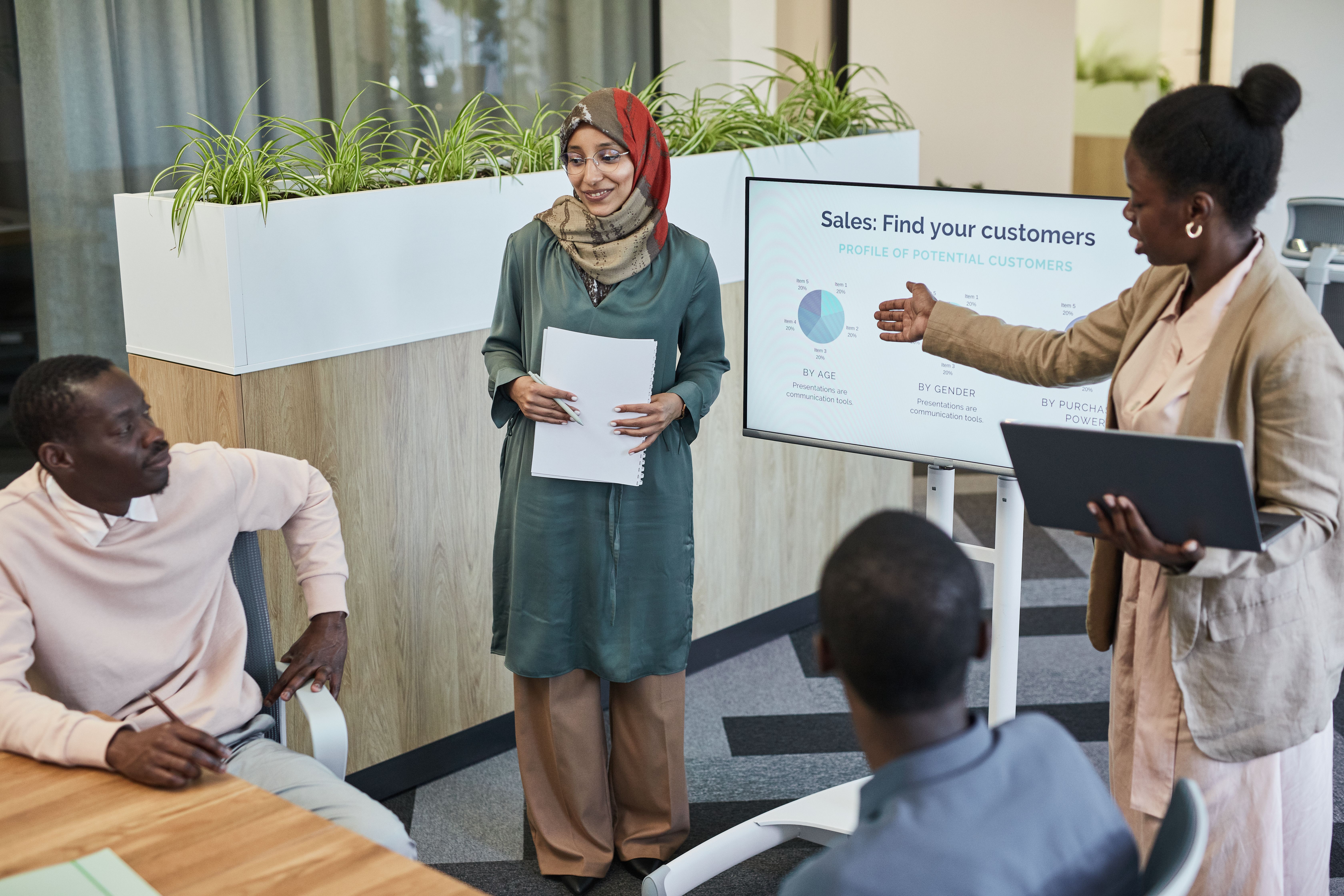 sales leader analyzing a complex dashboard showing interconnected AI tool performance metrics and team adoption